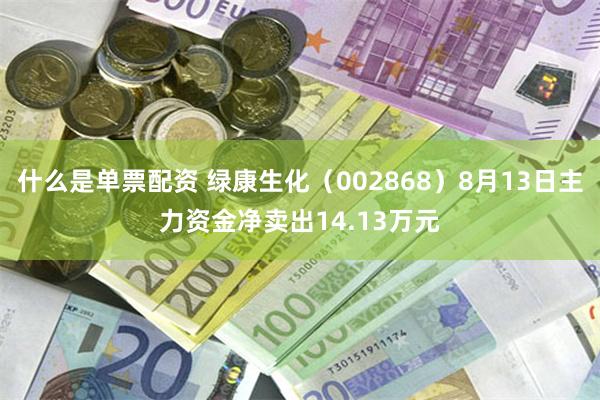 什么是单票配资 绿康生化（002868）8月13日主力资金净卖出14.13万元