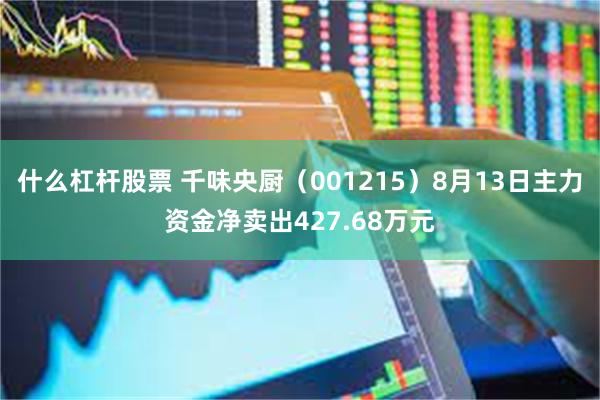 什么杠杆股票 千味央厨（001215）8月13日主力资金净卖出427.68万元