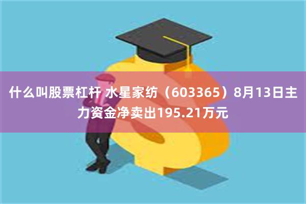 什么叫股票杠杆 水星家纺（603365）8月13日主力资金净卖出195.21万元