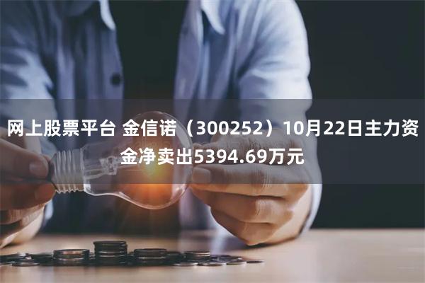 网上股票平台 金信诺（300252）10月22日主力资金净卖出5394.69万元