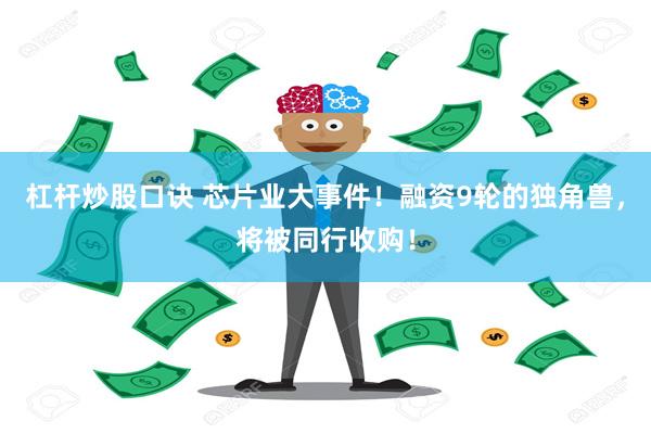 杠杆炒股口诀 芯片业大事件！融资9轮的独角兽，将被同行收购！