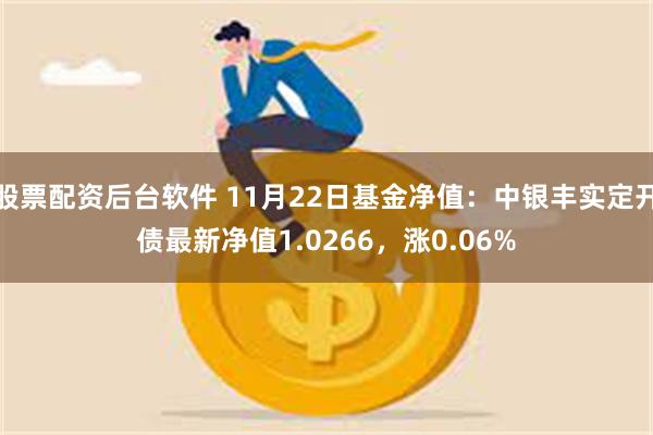 股票配资后台软件 11月22日基金净值：中银丰实定开债最新净值1.0266，涨0.06%