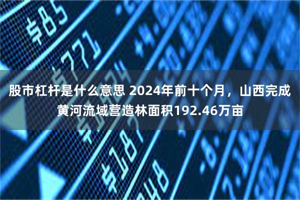 股市杠杆是什么意思 2024年前十个月，山西完成黄河流域营造林面积192.46万亩