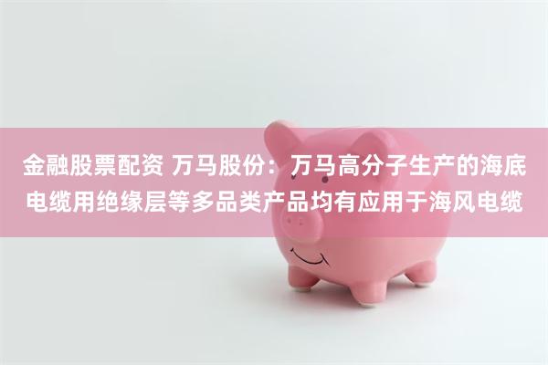 金融股票配资 万马股份：万马高分子生产的海底电缆用绝缘层等多品类产品均有应用于海风电缆